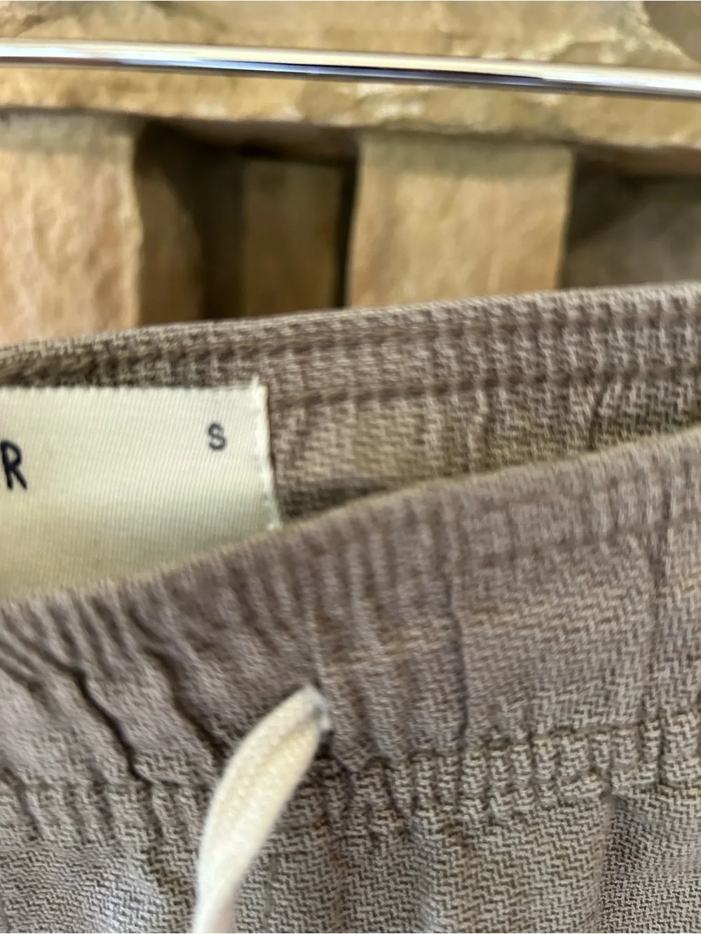 Hollister Men's Light Gray Drawstring cotton/linen pants
